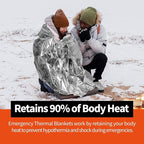 Emergency Thermal Blankets, 4 Pack, Space Mylar Blanket Survival kit - Image 4