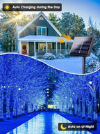 2 Pack 200 LED Solar String Lights Outdoor, Solar Christmas Lights - Image 2