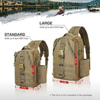 Piscifun Fishing Backpack with Rod Holder, Lightweight Sling Bag Storge Gear - Image 6