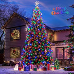 JMEXSUSS 600 LED Solar Christmas Lights Outdoor, 206.7 ft Multi Colored - Image 2
