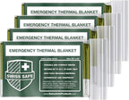Swiss Safe 4 Pack Mylar Emergency Blankets by SwissSafe