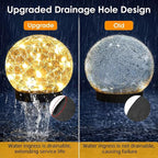 SyouHome Solar Garden Lights Outdoor Waterproof, 4 Pack 30 LEDs Cracked Glass - Image 2