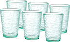 KLIFA- RIPPLE- 16 ounce, Acrylic Tumbler Drinking Glasses Cups, Stackable by KLIFAHome
