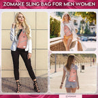 ZOMAKE Sling Bag, Small Crossbody Sling Backpack, Water Resistant Shoulder - Image 3