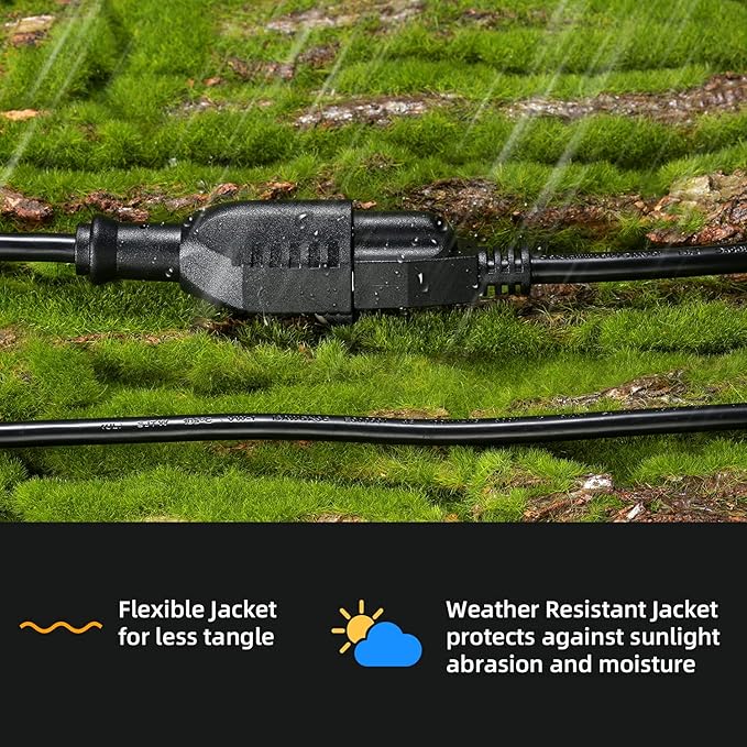 UL Listed Waterproof Power Extension Cord, DanYee Indoor/Outdoor 16 AWG Heavy - Image 4