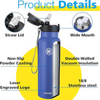 Han's Bottle Sports Water Bottle - 24 Oz - Image 5