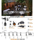 Achin Outdoor String Lights 150 Feet LED Waterproof Patio Lights - Image 2