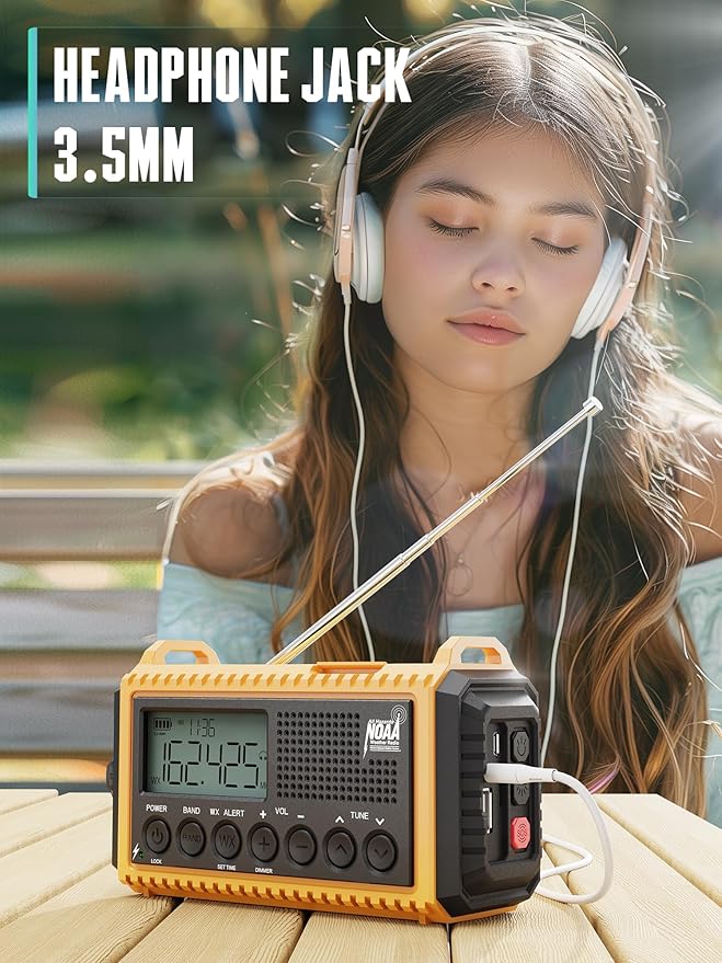 5000 Emergency Weather Radio- Portable Radio AM/FM/SW/NOAA - Image 9