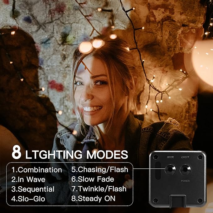 Vimorg Solar String Lights Outdoor, 2 Pack 79FT 200 LED Waterproof Solar - Image 2
