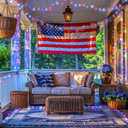 JMEXSUSS 400 LED Red White and Blue Lights Outdoor, 132FT 4th of July Lights - Image 6