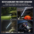 Rechargeable Tactical Flashlights, High Lumens Small Mini USB-C LED Flashlight - Image 8