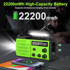 Emergency Radio with Solar & Hand Crank Radio 22200mWh NOAA Emergency Weather - Image 4