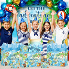 Travel World Map Birthday Gift Bag Double-Sided Let the Adventure Begin Gift - Image 5