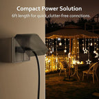 BN-LINK 6ft Indoor Outdoor Extension Cord 16/3 SJTW, 2 Pack, Weather Resistant - Image 2