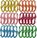 Small Carabiner Clips 1.6 inch Metal Double Sided Spring Gate Snap Hooks by Bytiyar