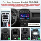 Car Radio for Jeep Compass Patriot 2010-2016, Android 15 Car Stereo Wireless - Image 2