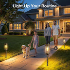 LETMY 12 Pack Brown Solar Pathway Lights Outdoor, Bright Solar Lights Outdoor - Image 2
