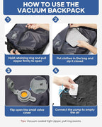 Vacuum Backpack Travel with Pump, Large Travel Backpack with Vacuum System - Image 3