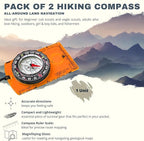 Trekker's Compass Crew Orienteering Compass, Magnetic Navigation Set - Image 3