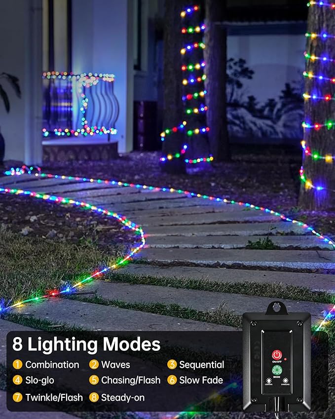 MERRIMAX M Solar Rope Lights Outdoor, 72FT 200LED Solar String Lights - Image 5