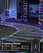 Solar Rope Lights Outdoor, 2 Packs Total 144FT 400LED Solar String Lights - Image 5