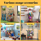Sports Equipment Organizer, Small Garage Ball Storage Rack - Image 5