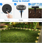 Peasur Mini Solar Ground Lights, 24 Pack Flat Solar Disc Lights Outdoor - Image 7