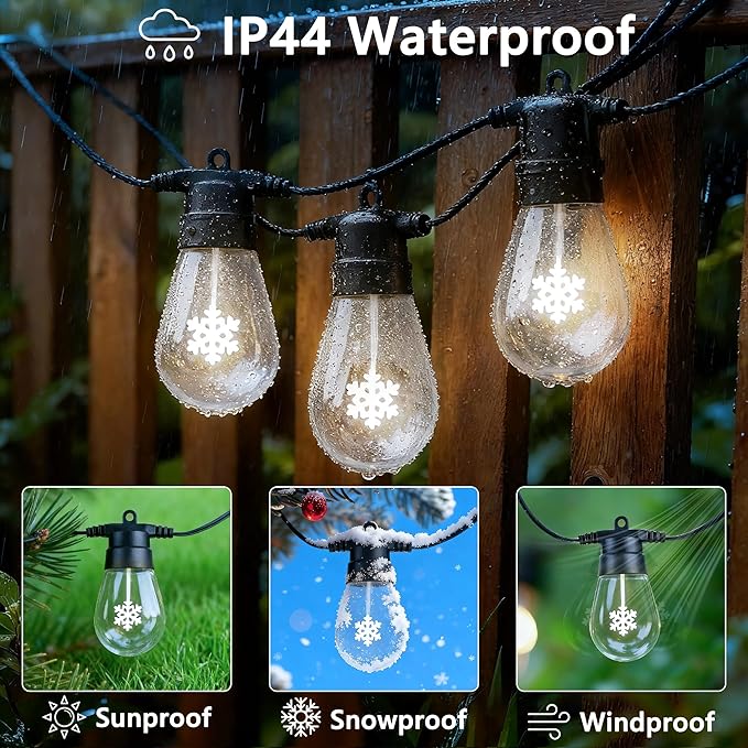 LED Outdoor String Lights, 50FT Patio Lights - Image 4