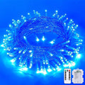 JMEXSUSS 33ft 100 LED Blue Christmas Tree Lights, Battery Operated Christmas by JMEXSUSS