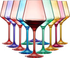 European Style Plastic Crystal Unbreakable Stemmed Wine Glasses | Set of 12 | - Image 5