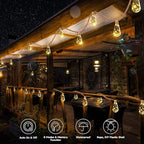 Solar Outdoor String Lights, 2 Pack 20Ft Vintage Rope Hemp Solar Patio Lights - Image 2