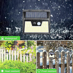 Peasur Solar Lights Outdoor Motion Sensor, 140 LED Solar Powered Fence Light - Image 4