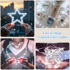 Lakumu 33FT 100LED Battery Operated Twinkle Lights Rechargeable, LED Fairy - Image 6