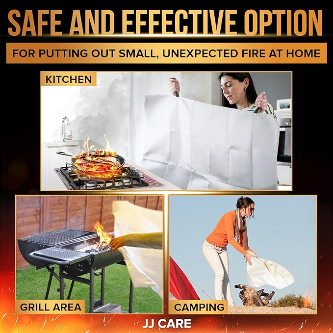 JJ CARE Fire Blanket – 4 Packs - Image 7