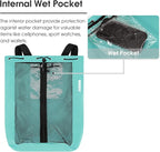 WANDF Swim Bag Mesh Drawstring Backpack Beach Backpack - Image 3