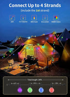 Brightown Outdoor String Lights 29 Feet G40 LED Patio Lights, 13 Plastic Edison - Image 5
