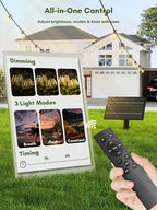 100FT Solar String Lights Outdoor Waterproof, 35+1 LED Solar Powered Lights - Image 3