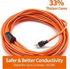 KTMC 50ft 16AWG Outdoor Extension Cord, Indoor/Outdoor 50-Foot SJTW 16/3 Gauge - Image 4