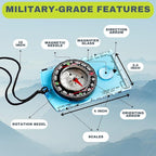 Trekker's Compass Crew Orienteering Compass, Magnetic Navigation Set - Image 5