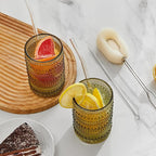 HomeVogue Hobnail Drinking Glasses Set of 6, 15 oz Vintage Glassware Set - Image 4