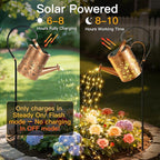 Ollny Solar Watering Can with Cascading Lights Outdoor Garden Decor, Birthday - Image 5