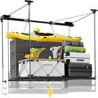 FLEXIMOUNTS GL1 Overhead Garage Lifting Storage Rack, 4x4 Ft Heavy-Duty Metal by FLEXIMOUNTS