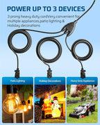 DEWENWILS Outdoor Extension Cord Multiple Outlets 45ft, Evenly Spaced 3 Outlets - Image 7