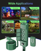 BN-LINK Outdoor Power Stake Timer, 100FT Wireless Remote Control, Dusk to Dawn - Image 8