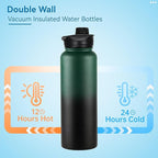 VEGOND 40 oz Insulated Water Bottle Stainless Steel Metal Water Bottles - Image 3