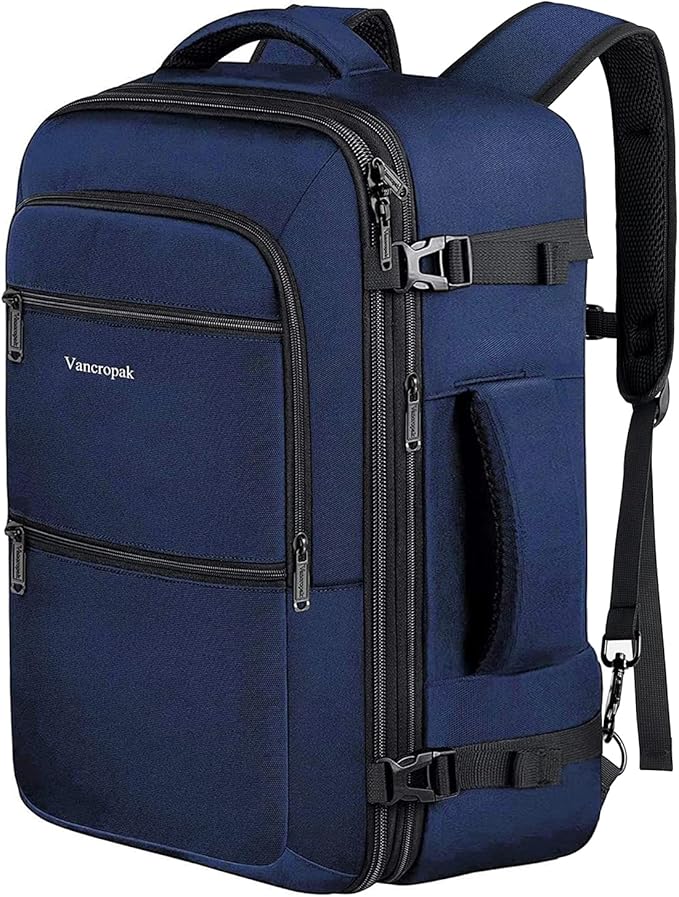 Vancropak Carry On Backpack, 45L Expandable Extra Large Travel Backpack by Vancropak