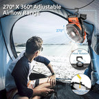 Camping Fan Rechargeable, 20000mAh Battery Powered Portable Fan - Image 5