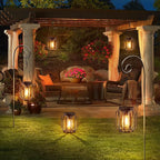 Solar Hanging Lanterns Outdoor Waterproof: 4 Pack Metal Solar-Powered Lights - Image 6