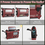 Kaito KA500RED 5-Way Powered Emergency AM/FM/SW Weather Alert Radio - Image 9