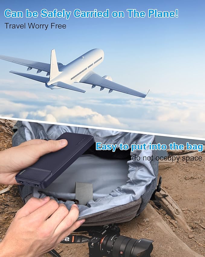 AsperX 2-Pack 10000mAh USB C Output Portable Charger Power Bank Fast Charging - Image 7